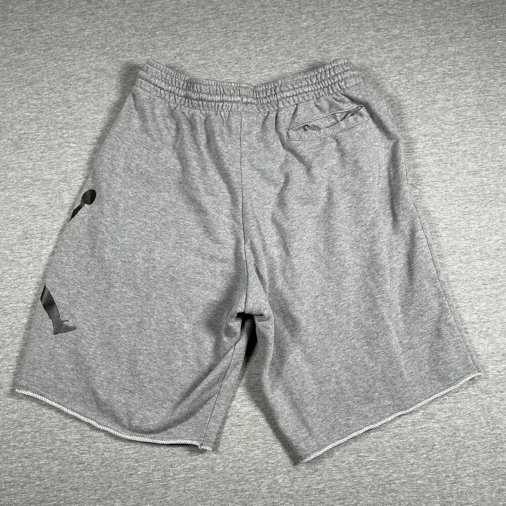 Jordan Sweat Shorts Mens S Gray Jumpman Basketball Drawstring Pockets Athletic